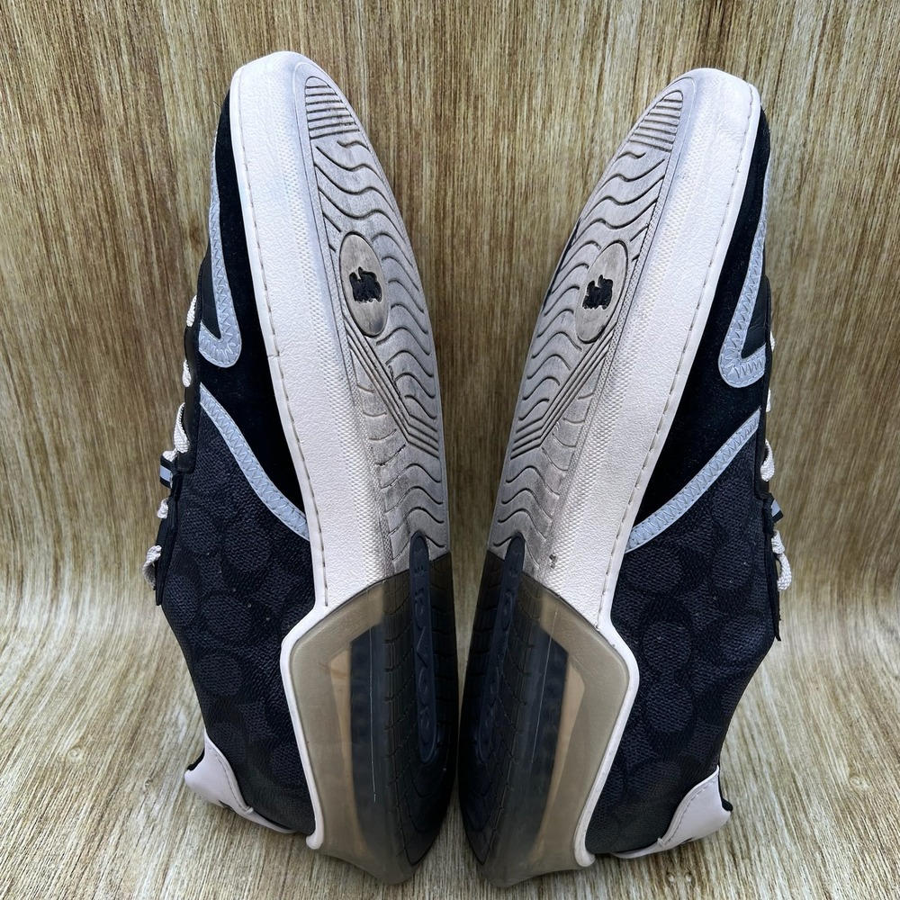 Coach CitySole Signature Court Sneakers Men's Size 12 D Black Charcoal G5015 - Picture 7 of 10